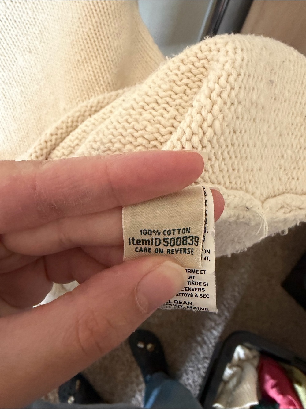 L.L. Bean Cream Turtleneck Sweater - Women's Rolled Neck - Picture 7 of 8